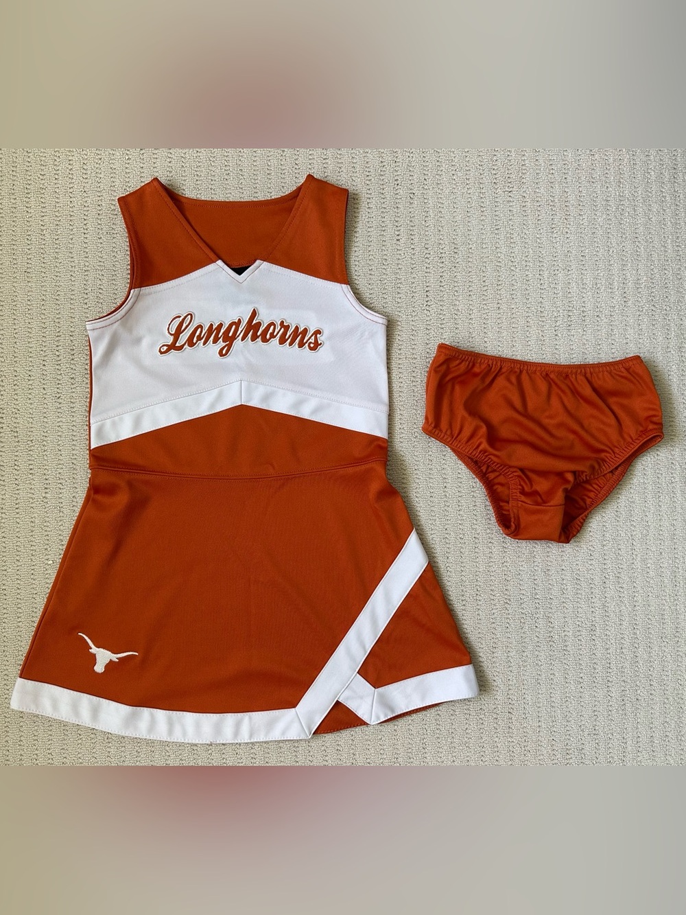 Girls Longhorns Cheer Dress with Matching Bloomers